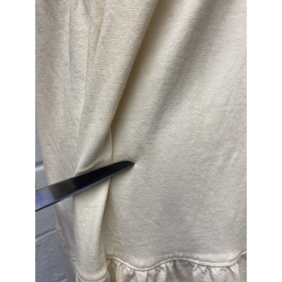 Everlane Womens XS Weekend Dress Ivory Canvas Tiered Sleeveless Cotton Scoop - Picture 9 of 9